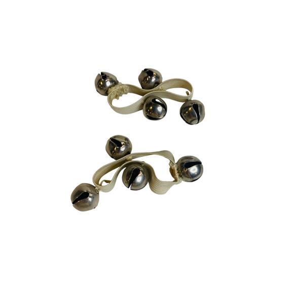 Set of 2 Child Vintage Jingle Bell Elastic Bracelets Costume Handmade Angel - Picture 4 of 6